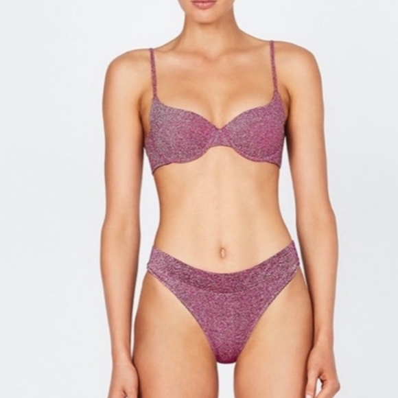 Grape sparkle bra triangl bathing suits top - Picture 5 of 12